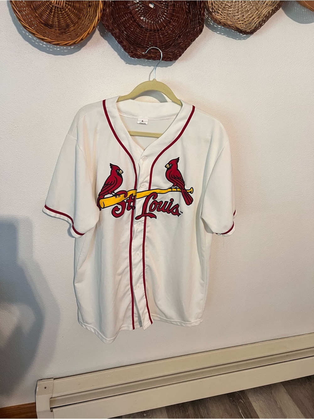 St. Louis Cardinals White Baseball Jersey with Cardinals Tag